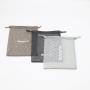 Custom Logo Printed Gray Black Brown Nylon Mesh Drawstring Bag Cosmetic Pouch Soap Packaging Saver Mesh Gift Bag