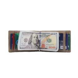 Wholesale leather money clip card holder wallet genuine leather men wallet money clip