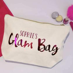 Gelory Wholesale Custom Travel Makeup Bag Golden Zipper Canvas Pouch Bag Reusable Plain Cotton Toiletry Bag