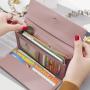New Style Fashion Fresh Long  Wallets Large Capacity For Women Custom PU Leather Female Card Holder Elegant Ladies Long Wallets