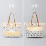 Wholesale Bohemian Tassel Fringe Large Canvas Bags Summer Bags For Women sac tendance 2024  Beach Tote Bag