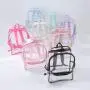 Keymay New Arrival High Quality Candy Color Large Capacity Clear PVC Waterproof Rucksack Girl Backpack Clear School Backpack