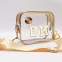 Keymay Hot Sale RTS Stock Gold White Waterproof Transparent Pvc Clear Bags Stadium Small Crossbody Bag Single Strap Shoulder Bag