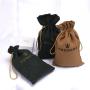 Custom Logo Printing Luxury Drawstring Suede Bag For Packaging Underwear Makeup Storage Gift Dust Suede Pouch