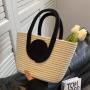 Colorful cotton rope woven hand-held large capacity handbag designer bags