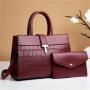 CCF539 Ladies Trendy Purses and Handbags Women 2pcs Crossbody Bag luxury Pu Leather Ladies Tote Bags Purses And Handbag