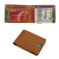 Minimalist Men's Wallet Leather Money Clip Rfid Blocking Clip Wallet Leather Money Clip