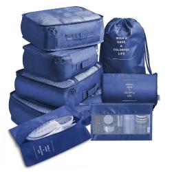 Gelory Custom Logo Multifunctional Travel Bag Waterproof Luggage Set Portable Packing Cubes Travel Luggage Organizer 8 pcs Set