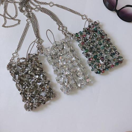Custom Exquisite Elegant Cute Spice Girls Shoulder Bag Acrylic Hand Knitting Hand Bag Luxury High Quality Party Bag
