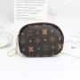 Mini coin purse keychain PU leather material double zipper simple purse