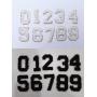 Keymay Custom Fashion Designer Self Adhesive Felt Glitter Arabic Number Sticker Chenille Embroidery Patches