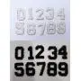 Keymay Custom Fashion Designer Self Adhesive Felt Glitter Arabic Number Sticker Chenille Embroidery Patches