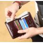 Vintage Men Genuine Cow Leather Wallets Organizer Card Holders Casual Fashion Style Short Cowhide Leather Clutch Wallet
