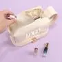 professional oem pu leather large travel toiletry makeup bag double layer opening zipper travel toiletry cosmetic bags