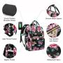 LOVEVOOK 2022 fashion casual floral printing bag pack large capacity waterproof hiking backpacks womens travel backpacks