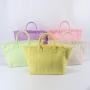Eco Friendly Portable Brighter Waterproof Heavy Duty 16 OZ Canvas Cotton Canvas Tote Bag Fringe Women's Tote Bags With Zipper