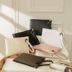 Fashion briefcase 2024 ladies handbags pu leather small clutch bag women wholesale simple printing cell phone bag