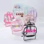 Keymay New Design Back to School Gift Stadium Approved Backpack Clear Plastic PVC Backpack Transparent Backpack for School