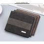 OEW049 Bifold PU Leather Wallet For Men Slim Coin Purse Purse ID Credit Card Holder Simple Casual Short Purse Small Male Wallet