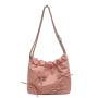 Popular design pleated handbag small women's shoulder bags female 2024 new summer simple bucket bag fashion crossbody bag