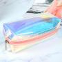 Gelory Multifunction Makeup Pouch Laser Cosmetic Bag TPU Colorful Illusion Student Transparent Makeup Storage Bag