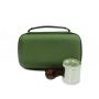 Green carbon herbs smelly proof stash box bag for accessories with combination lock waterproof zipper  no smell EVA case