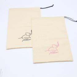 Wholesale Custom Logo Gift Cotton Twill Drawstring Shoe Hat Dust Bag Luxury Handbag Dust Bag Cotton Packaging Pouch