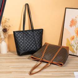 Gelory Customized  Trendy Ladies PU Shoulder Hand Bag Fashion Large Capacity Custom PU Leather Tote Bag Handbag