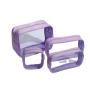 New Trending Transparent Makeup Travel Bag Clear Toiletry Stand Up Pouch Packaging Custom PVC Cosmetic Bags Cases