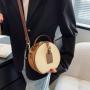 Fashion crossbody small round bag women's spring Gelory new fashion retro handbag shoulder bag