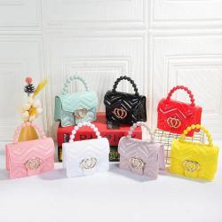 Wholesale 2024 Women's Fashionable Mini Handbags Small PU Shoulder Crossbody Bags Purses with Waterproof PVC Jelly Bags