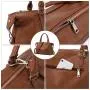 LOVEVOOK&REALER Women Bag Oil Wax Big PU Leather Handbags for Women Tote Handbags Ladies Bags.