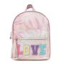 Custom  Zip-around Closure Top Carry Handle Adjustable Strap Towel Embroidery Patch Logo Girls Fashion Mini Tie Dye Backpack