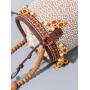 New Arrival Niche Bucket Bags Women Handbags Purse Ladies Casual Shoulder Straw Beach Bag Small Handbags Wooden Bead For Holiday