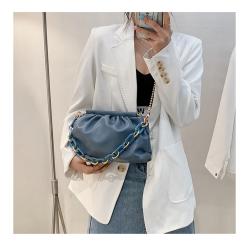 2023 New Solid Color Fashion Handbag Popular Women's Bag China Wholesale PU Ladies Shoulder Bag Open Pillow Handbag
