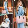 15.6 Inch Large Waterproof Leather Computer Tote Handbag Bag for Work Business Office Travel with USB Port Laptop Bag for Women