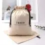Eco Custom Logo Printing Large Cotton Coin Rice Tea Packing Dust Bag Soild Organic Muslin Cotton Drawstring Pouch