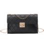 Pressure checkered small square bag 2024 pu leather women's shoulder bags wholesale chain messenger crossbody bag for women