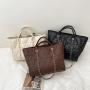 ZR248 Large Capacity Lingge One Shoulder Women's New Fashion Chain Handbag Casual Trend Texture Crossbody Bag