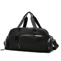 ZWY143 Large Custom Logo Oxford Waterproof Dry Wet Personalized Zipper Sport Gym Travel Sneaker Duffel Bag with Shoe Compartment