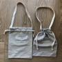 19 * 24 cm Canvas Shoe Packaging Bag With Handle  Custom Logo Printed Drawstring Canvas Shoe Bag