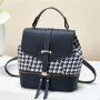 Fashion Lady Designer Bags Classic Swallow Gird Solid Color PU Leather Backpack Women Metal Zipper & Flap Buckle Satchel Purse