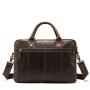 Men's Leather Business Handbag Full Grain Cow Hide Briefcase Bag For Men