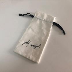 Custom Logo Printed Cotton Canvas Drawstring Gift Pouch Eco Cotton Bag