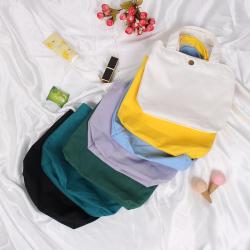 Gelory Custom Recyclable Reusable Multipurpose Folding Foldable Cloth Canvas Home Shopping Tote Bag