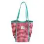 ZWY099 New Color Collision Plaid Cotton Girls Shoulder Bag Lightweight Travel Picnic Shopping Tote Bag Wholesale Checkered Bag