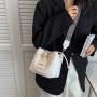 Hot Selling Bucket Shape Sac A Main Vegan Leather Bag Sling Bags Ladies Crossbody Bags For Women