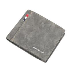 OEM033 Customize Design Slim Coin Purse PU Leather Bifold Wallet For Man ID Credit Card Holder Slim Short Wallet Men