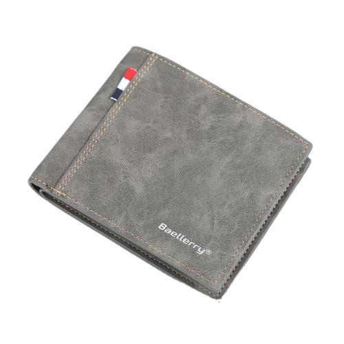 OEM033 Customize Design Slim Coin Purse PU Leather Bifold Wallet For Man ID Credit Card Holder Slim Short Wallet Men