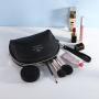 Custom Logo Zippered Make Up Pouch Clear Lip Shaped Small Leather Zipper Makeup Cosmetic Bag